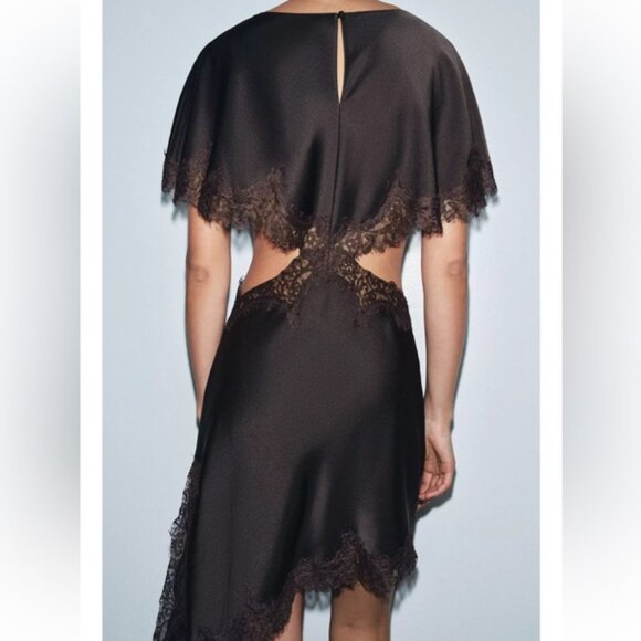 Zara ZW COLLECTION LACE CUT-OUT DRESS - Picture 6 of 9